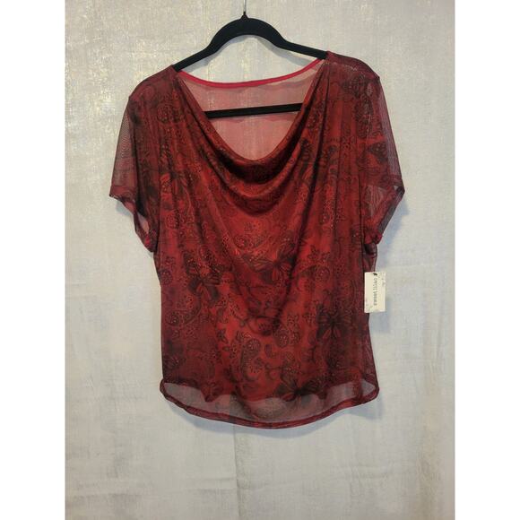 Sweet Lilac Dark Red Black Plus 2x SemiSheer Butterfly Paisley Draped Whimsigoth - Picture 1 of 5